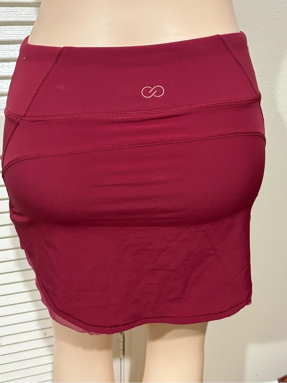 Alia Wine Mini Skirt